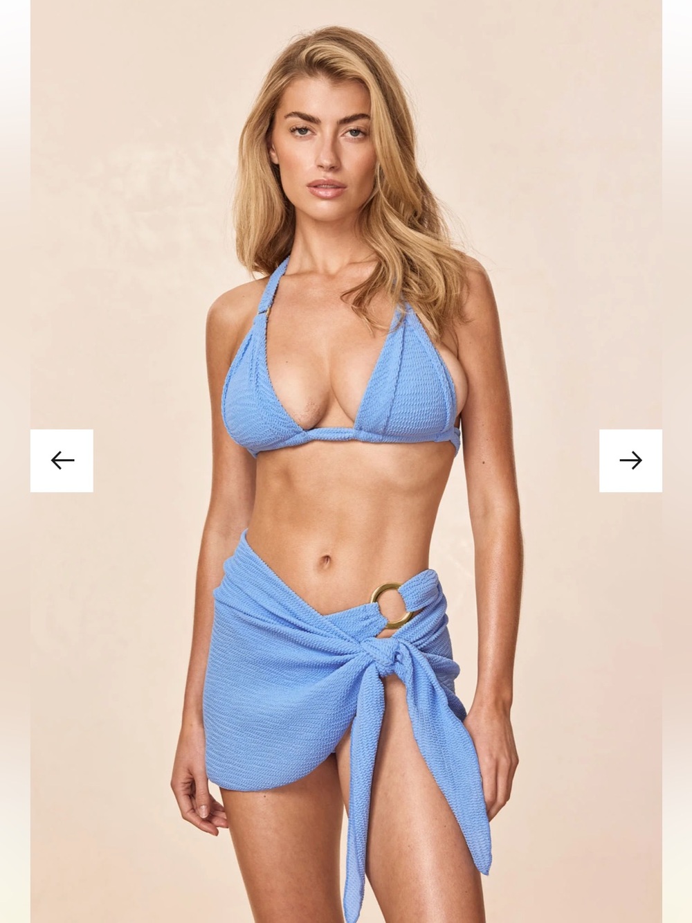 Monday Swimwear Azure Crinkle Bikini